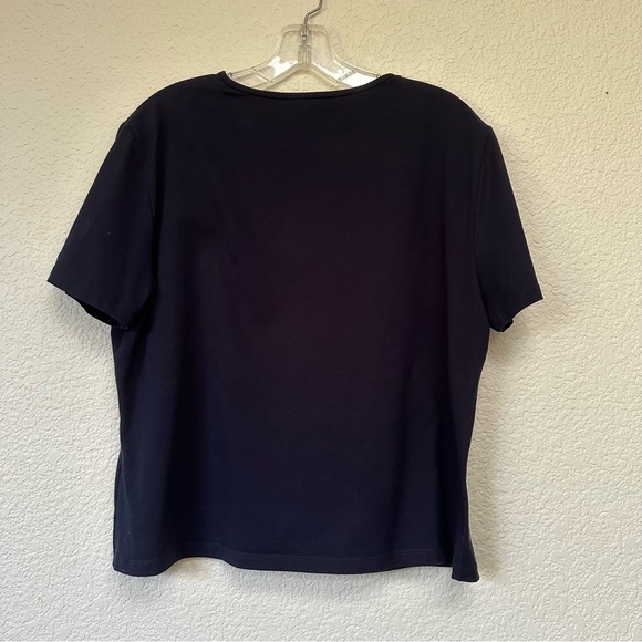 St. John Sport Rhinestone Embellished American Flag Shirt size Large - Picture 3 of 9